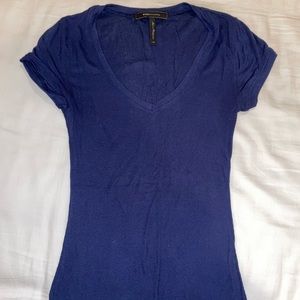 Navy short sleeve top